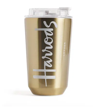 Harrods Logo Travel Cup In Gold