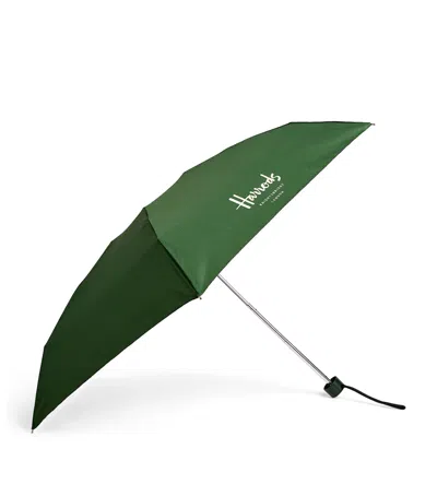Harrods Logo Umbrella In Green