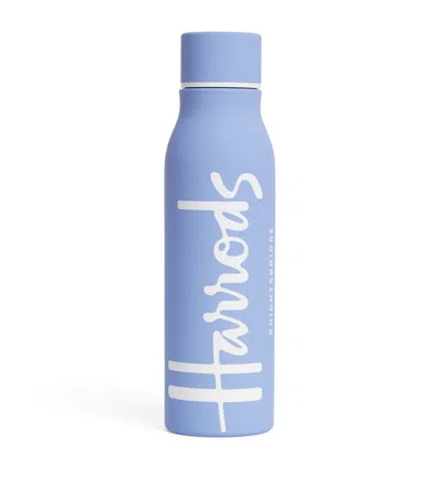Harrods Logo Water Bottle In Blue
