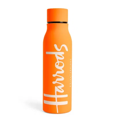 Harrods Logo Water Bottle In Orange
