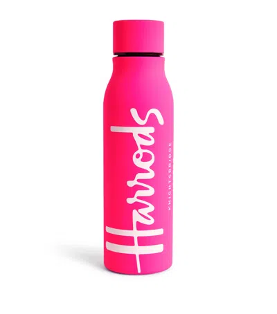 Harrods Logo Water Bottle In Pink