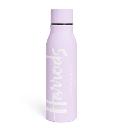 Harrods Logo Water Bottle In Purple
