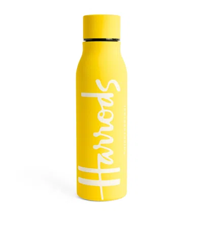Harrods Logo Water Bottle In Yellow