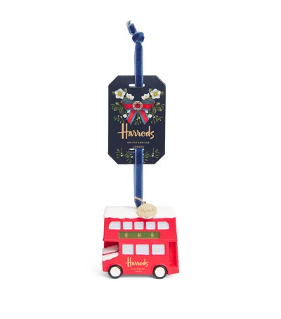 Harrods London Bus Tree Decoration In Red