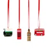 Harrods London Icons Tree Decorations In Red