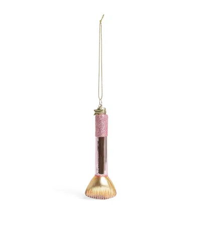 Harrods Make-up Brush Tree Decoration In Silver
