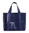 Harrods Medium Cotton Logo Tote Bag In Navy
