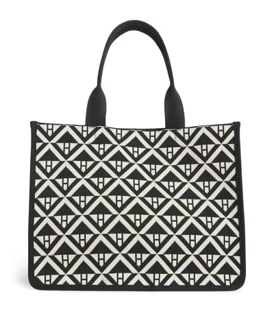 Harrods Medium Geometric Tote Bag In Black