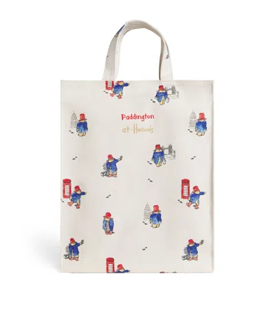 Harrods Medium Paddington Tote Bag In Blue