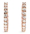 Harrods Medium Rose Gold And Diamond Hoop Earrings In Gold