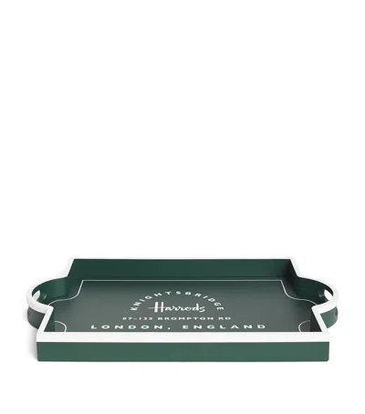 Harrods Medium Stackable Tray In Green