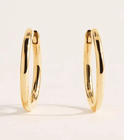 Harrods Medium Yellow Gold Huggie Earrings