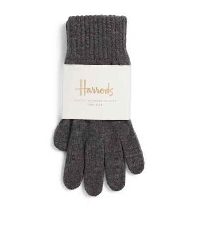 Harrods Men's Cashmere Gloves In Grey