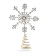 Harrods Metal Embellished Snowflake Tree Topper In Gold