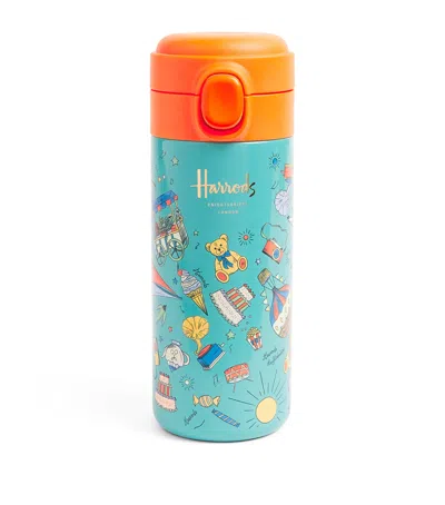 Harrods Metal Sunday Afternoon Water Bottle In Blue