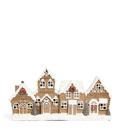 Harrods Micro Led House Ornament In Brown