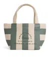 Harrods Mini Children's Striped Tote Bag In Green