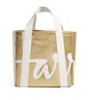 Harrods Mini Cotton Logo Tote Bag In Gold