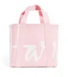 Harrods Mini Cotton Logo Tote Bag In Pink