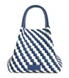 Harrods Mini Neoprene Woven Tote Bag In Black
