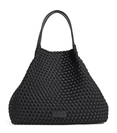 Harrods Neoprene East-west Tote Bag In Black