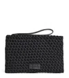 Harrods Neoprene Woven Pouch In Black