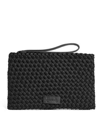 Harrods Neoprene Woven Pouch In Black