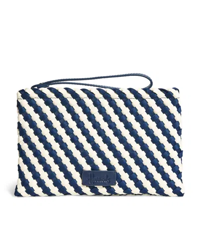 Harrods Neoprene Woven Pouch In Black