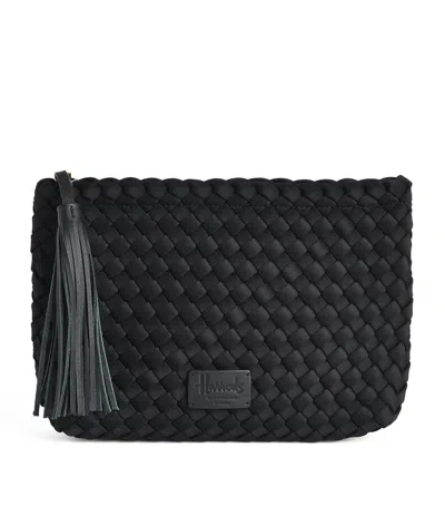 Harrods Neoprene Woven Pouch In Black