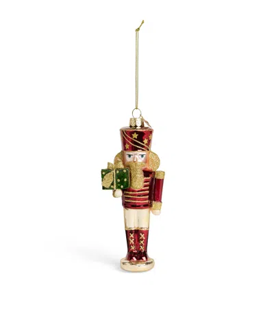 Harrods Nutcracker Tree Decoration In Burgundy