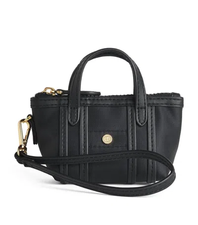 Harrods Nylon Jetsetter Bag Charm In Black
