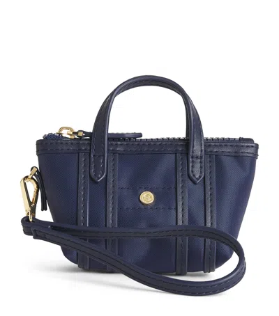 Harrods Nylon Jetsetter Bag Charm In Navy