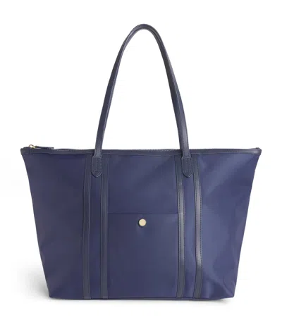 Harrods Nylon Jetsetter Tote Bag In Navy