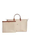 Harrods Nylon Overnight Tote Bag In Stone