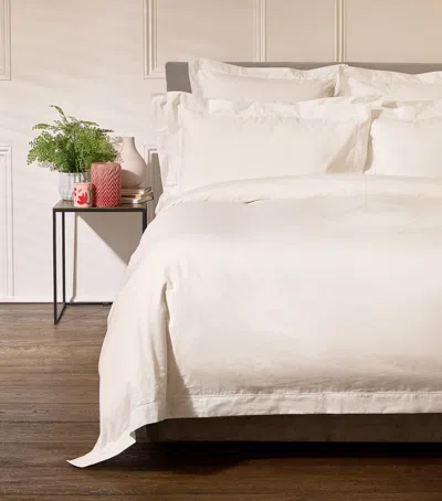 Harrods Of London Cadogan  Duvet Cover Set In White