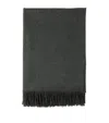 Harrods Of London Cashmere Fringed Throw In Grey