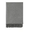Harrods Of London Cashmere Fringed Throw In Grey