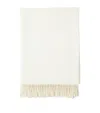 Harrods Of London Cashmere Fringed Throw In White