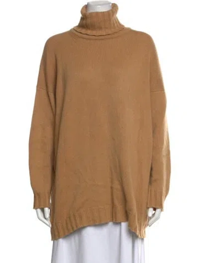 Pre-owned Harrods Of London Cashmere Turtleneck Sweater In Neutrals