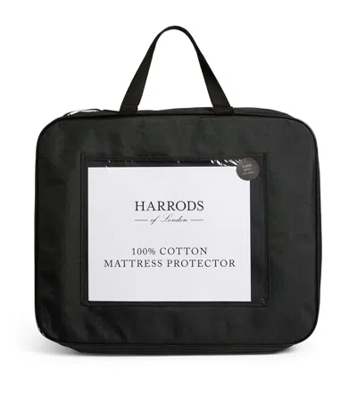 Harrods Of London Cotton Super King Mattress Protector In White