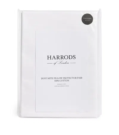 Harrods Of London Dust Mite Pillowcase Protector Pair In White