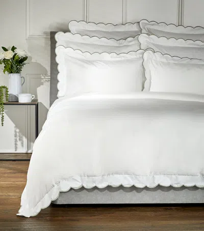 Harrods Of London Egyptian Cotton Parisian Super King Flat Sheet In White