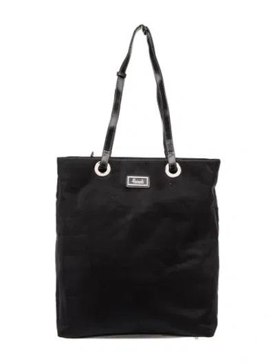 Pre-owned Harrods Of London Leather Tote In Black