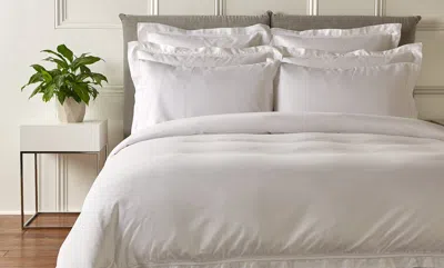 Harrods Of London Silk Cotton Super King Fitted Sheet In White