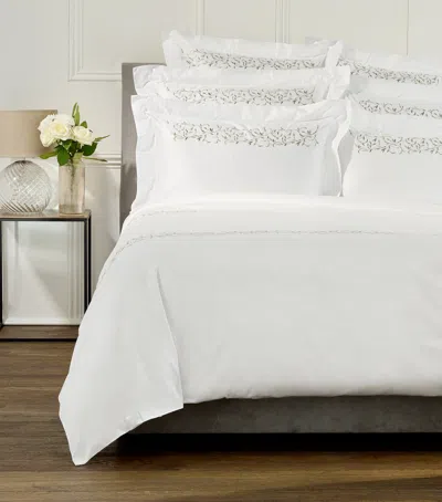 Harrods Of London Tresco Embroidered King Duvet Cover Set In White