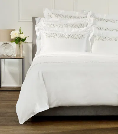 Harrods Of London Tresco Embroidered Oxford Pillowcase Set In White