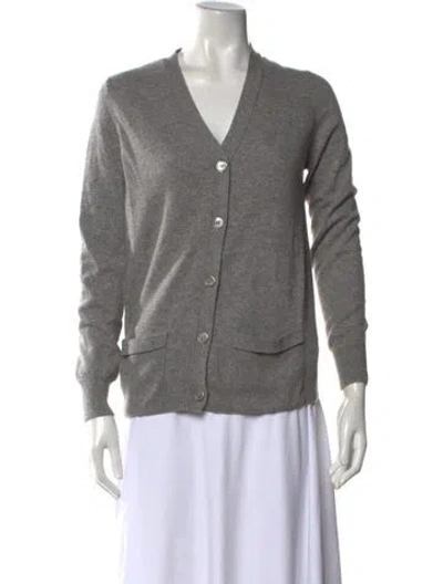 Pre-owned Harrods Of London V-neck Sweater In Grey