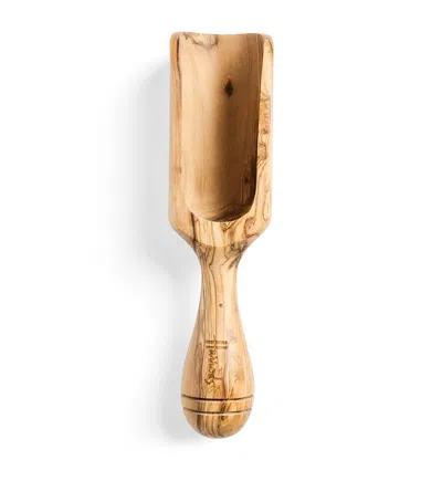 Harrods Olive Wood Coffee Scoop In Brown