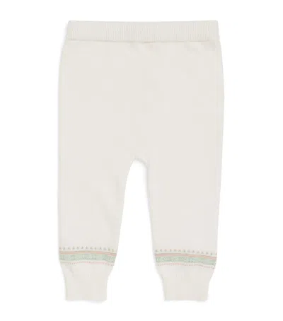Harrods Kids' Organic Cotton Fair Isle Trousers In White