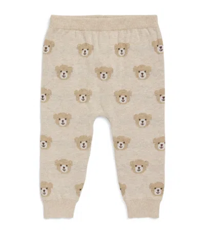 Harrods Kids' Organic Cotton Henry Bear Trousers In Beige